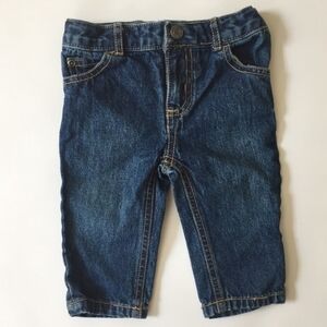 Carter's Denim Blue Jeans Infant Size 6 Months 100% Cotton Classic Baby Cute EUC